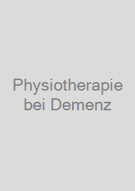 Cover Physiotherapie bei Demenz