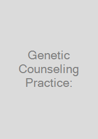 Cover Genetic Counseling Practice: