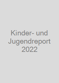 Cover Kinder- und Jugendreport 2022