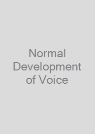 Cover Normal Development of Voice