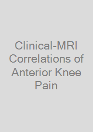 Cover Clinical-MRI Correlations of Anterior Knee Pain