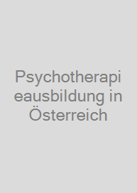 Cover Psychotherapieausbildung in Österreich