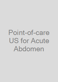Cover Point-of-care US for Acute Abdomen