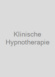 Cover Klinische Hypnotherapie