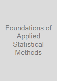 Cover Foundations of Applied Statistical Methods