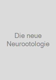 Cover Die neue Neurootologie