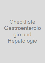 Cover Checkliste Gastroenterologie und Hepatologie