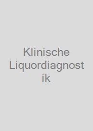 Cover Klinische Liquordiagnostik