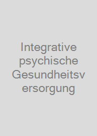 Cover Integrative psychische Gesundheitsversorgung