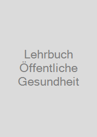 Cover Lehrbuch Öffentliche Gesundheit