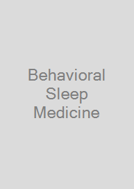 Cover Behavioral Sleep Medicine