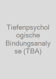 Cover Tiefenpsychologische Bindungsanalyse (TBA)
