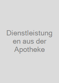 Cover Dienstleistungen aus der Apotheke