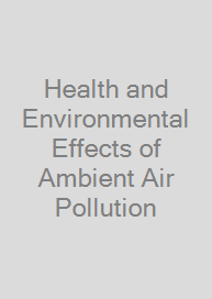 Cover Health and Environmental Effects of Ambient Air Pollution