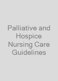 Cover Palliative and Hospice Nursing Care Guidelines