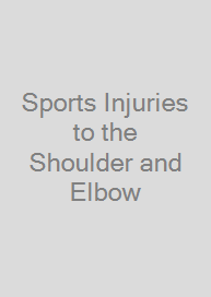 Cover Sports Injuries to the Shoulder and Elbow