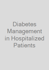 Cover Diabetes Management in Hospitalized Patients