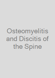 Cover Osteomyelitis and Discitis of the Spine
