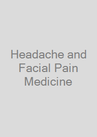 Cover Headache and Facial Pain Medicine