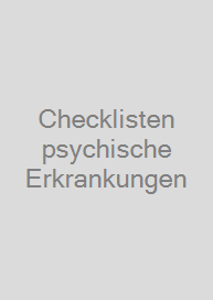 Cover Checklisten psychische Erkrankungen