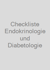 Cover Checkliste Endokrinologie und Diabetologie