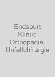 Endspurt Klinik: Orthopädie, Unfallchirurgie