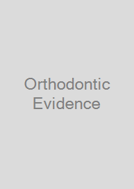 Cover Orthodontic Evidence