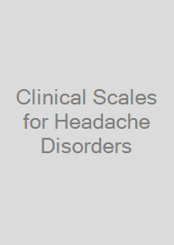 Cover Clinical Scales for Headache Disorders