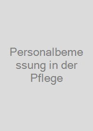 Cover Personalbemessung in der Pflege