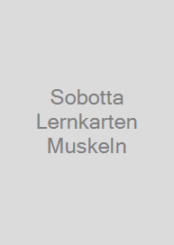 Cover Sobotta Lernkarten Muskeln