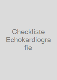 Cover Checkliste Echokardiografie