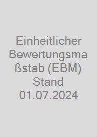 Cover Einheitlicher Bewertungsmaßstab (EBM) Stand 01.07.2024