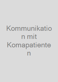 Cover Kommunikation mit Komapatienten