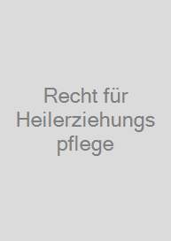 Cover Recht für Heilerziehungspflege
