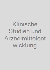 Cover Klinische Studien und Arzneimittelentwicklung