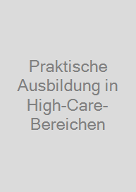 Cover Praktische Ausbildung in High-Care-Bereichen