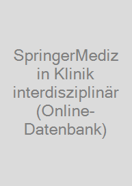 Cover SpringerMedizin Klinik interdisziplinär  (Online-Datenbank)