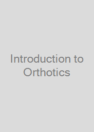 Cover Introduction to Orthotics