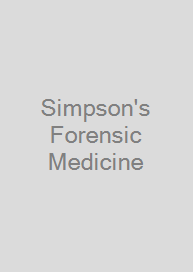 Cover Simpson's Forensic Medicine