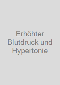 Cover Erhöhter Blutdruck und Hypertonie
