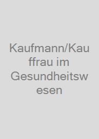 Cover Kaufmann/Kauffrau im Gesundheitswesen