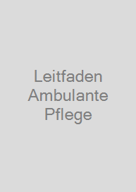 Cover Leitfaden Ambulante Pflege