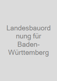 Cover Landesbauordnung für Baden-Württemberg