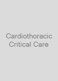 Cover Cardiothoracic Critical Care