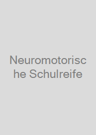 Cover Neuromotorische Schulreife