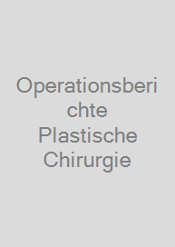 Cover Operationsberichte Plastische Chirurgie