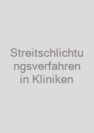 Cover Streitschlichtungsverfahren in Kliniken