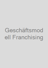 Cover Geschäftsmodell Franchising